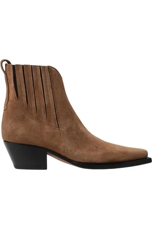 Buttero Buty, Kobieta, brązowy, 38 1/2 EU, Zamsz, Płaskie piaskowe botki na kostkę dla kobiet