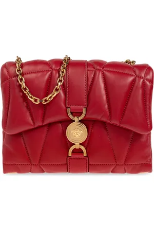 VERSACE Torebki, Kobieta, Czerwony, ONE SIZE, Skóra, Torba na ramię `Kleio`
