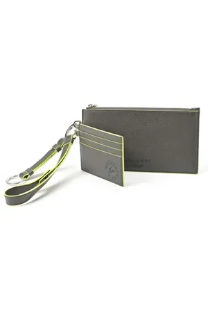 Bvlgari Pre-owned, Kobieta, Szary, ONE SIZE, Skóra, Pre-owned Leather pouches