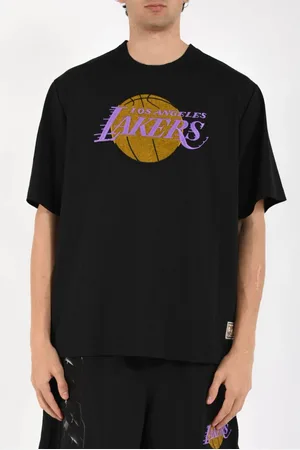 Purple Brand Koszulki, Mężczyzna, Czarny, S, Koszulka LA Lakers z siateczki