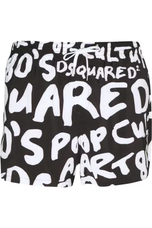 Dsquared2 Stroje kąpielowe, Mężczyzna, Czarny, M, Midi Boxer Briefs