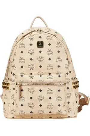 MCM Pre-owned, Kobieta, Beżowy, ONE SIZE, Skóra, Pre-owned Leather backpacks