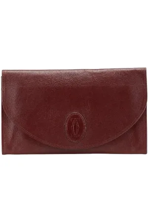 Cartier Pre-owned, Kobieta, Czerwony, ONE SIZE, Skóra, Pre-owned Leather clutches
