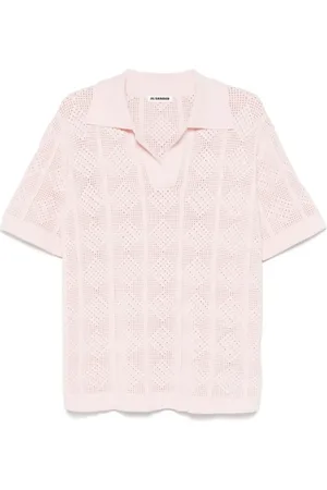 Jil Sander Koszulki, Mężczyzna, Różowy, M, Różowa Koszulka Polo