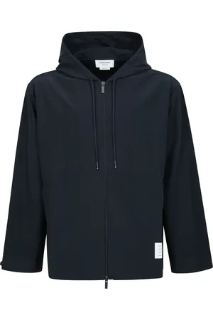 Thom Browne Kurtki, Mężczyzna, Niebieski, M, Bawełna, Kurtka wiosenna Ripstop