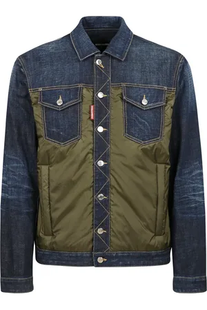 Dsquared2 Kurtki, Mężczyzna, Wielobarwność, L, Denim, Denim Sportowa Kurtka