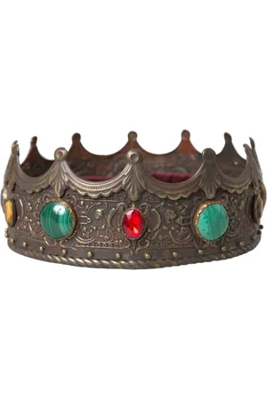 Dolce & Gabbana Akcesoria, Kobieta, Wielobarwność, ONE SIZE, Wielokolorowa Korona Tiara z Kryształami