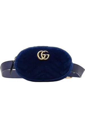 Gucci Pre-owned, Kobieta, Niebieski, ONE SIZE, Pre-owned Velvet gucci-bags