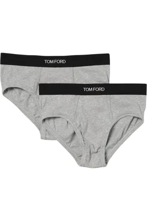 Tom Ford Bielizna, Mężczyzna, Szary, S, Bokserki z bawełny elastycznej 2 szt.