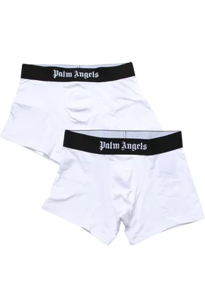 Palm Angels Bielizna, Mężczyzna, Biały, XL, Klasyczne Męskie Bokserki 2-Pack