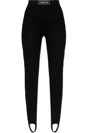 VERSACE Spodnie, Kobieta, Czarny, S, Legginsy z logo