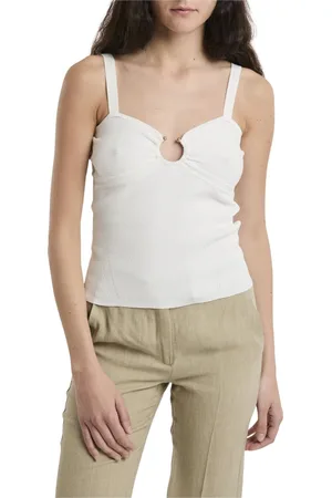 Kaos Koszulki, Kobieta, Biały, S, Top żakardowy Rp 1Nt 032