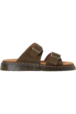 Dr. Martens Buty, Mężczyzna, Zielony, 41 EU, Zielone Skórzane Sandały z Paskami