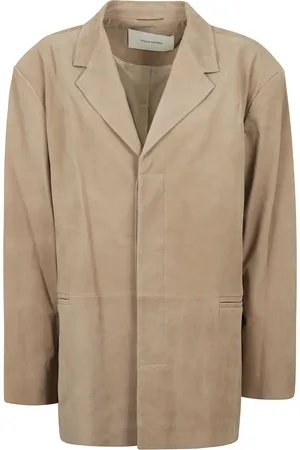 Entire Studios Kurtki, Kobieta, brązowy, M, Suede Single-Breasted Blazer