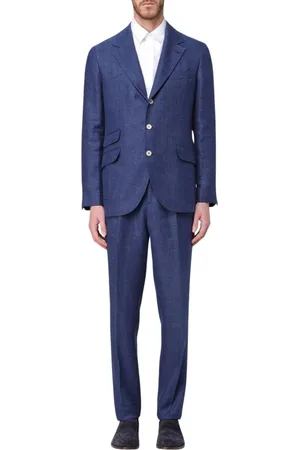 Brunello Cucinelli Garnitury, Mężczyzna, Niebieski, 2XL, Granatowy Garniturowy