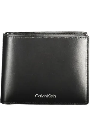 Calvin Klein Akcesoria, Mężczyzna, Czarny, ONE SIZE, Czarna Skórzana Portmonetka Męska Z Ochroną Rfid