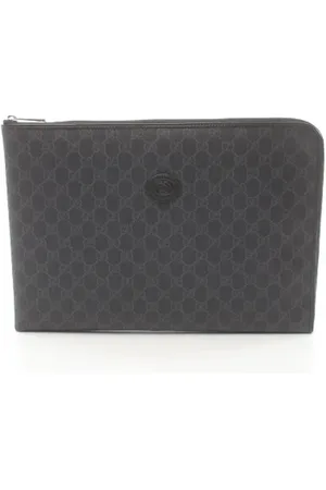 Gucci Pre-owned, Mężczyzna, Czarny, ONE SIZE, Skóra, Pre-owned Canvas clutches