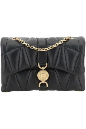 VERSACE Torebki, Kobieta, Czarny, ONE SIZE, Torba na ramię z logo Meduzy