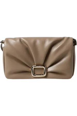 Roger Vivier Torebki, Kobieta, Szary, ONE SIZE, Elegancka Kopertówka z Plisami