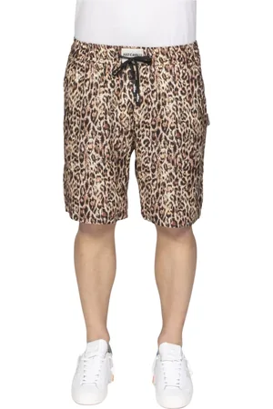 Roberto Cavalli Szorty, Mężczyzna, Wielobarwność, L, Spodenki z nadrukiem leoparda