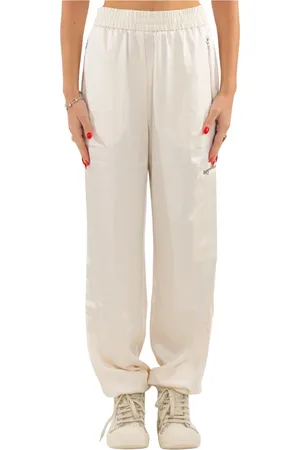 Lacoste Spodnie, Kobieta, Biały, M, Silk Track Pants in XFJ