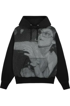 BOILER ROOM Bluzy, Mężczyzna, Czarny, L, Bawełna, Dancer Hood Czarna Bluza z Grafiką