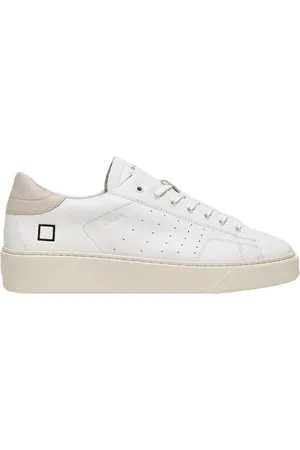 D.A.T.E. Buty, Mężczyzna, Biały, 40 EU, Białe Skórzane Sneakersy z Logiem