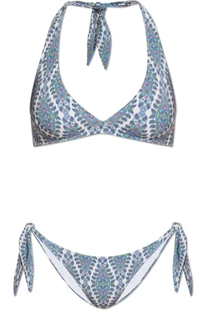Etro Stroje kąpielowe, Kobieta, Niebieski, M, Bikini we wzór paisley