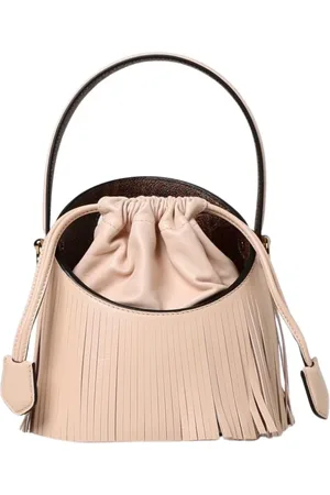 Etro Torebki, Kobieta, Różowy, ONE SIZE, Różowa Skórzana Torba z Frędzlami