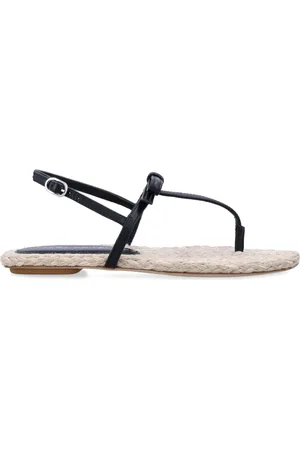 Stuart Weitzman Buty, Kobieta, Czarny, 37 EU, Czarne Naturalne Zamknięte Espadryle Sandały