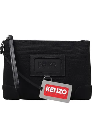 Kenzo Torebki, Kobieta, Czarny, ONE SIZE, Czarna Torebka na Ramię z Kanwy