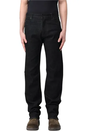 Emporio Armani Jeansy, Mężczyzna, Czarny, W33, Nowoczesne Czarne Straight Leg Jeansy