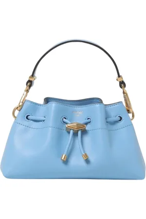 Jimmy Choo Torebki, Kobieta, Niebieski, ONE SIZE, Niebieska Mini Wiaderko-torebka
