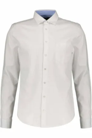 HUGO BOSS Koszule, Mężczyzna, Biały, L, Elegancka Koszula Slim Fit z Długim Rękawem