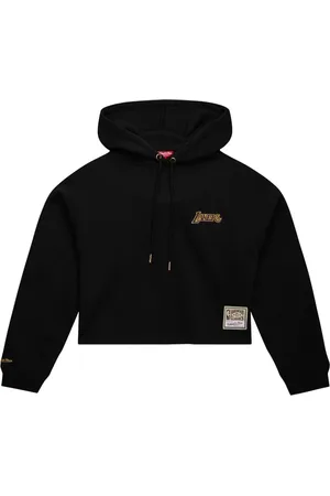 Mitchell & Ness Bluzy, Kobieta, Czarny, M, NBA Damska Lakers Crop Hoodie
