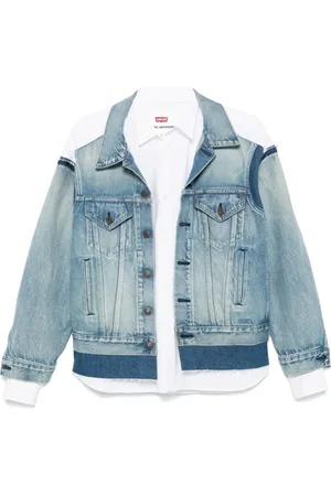 JUNYA WATANABE Kurtki, Kobieta, Niebieski, S, Indigo Biała Kurtka Damska