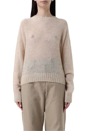 Brunello Cucinelli Swetry, Kobieta, Fioletowy, L, Kaszmir, Luksusowy Ivory Cashmere Pullover Sweter