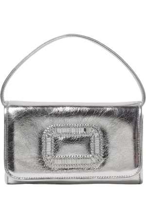 Roger Vivier Torebki, Kobieta, Szary, ONE SIZE, Kryształowa Kopertówka na Ramię