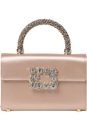 Roger Vivier Torebki, Kobieta, Różowy, ONE SIZE, Blush Satin Clutch Torebka