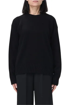 Jil Sander Swetry, Kobieta, Czarny, S, Czarny Sweter z wełny merino