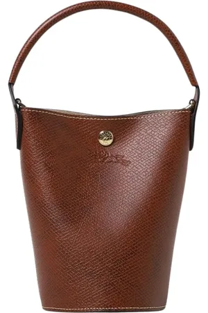 Longchamp Torebki, Kobieta, brązowy, ONE SIZE, Mini Bucket Bag z chropowatą skórą