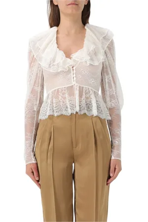 Twin-Set Bluzki, Kobieta, Biały, M, Elegancka Koszula z Guzikami