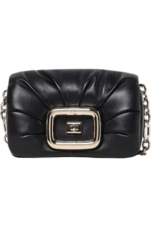 Roger Vivier Torebki, Kobieta, Czarny, ONE SIZE, Elegancka Czarna Kopertówka z Łańcuchem