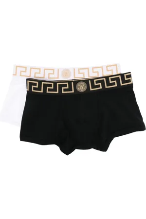 VERSACE Bielizna, Mężczyzna, Czarny, L, Czarne bielizna z charakterystycznymi detalami Greca