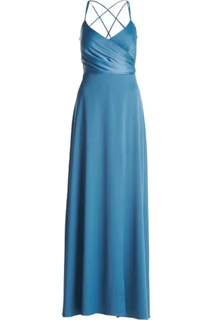 Vera Mont Sukienki, Kobieta, Niebieski, XL, Elegancka wieczorowa sukienka z dekoltem w serek