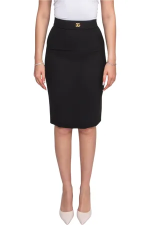 Dolce & Gabbana Spódnice, Kobieta, Czarny, M, Czarna Spódnica Damska N0000