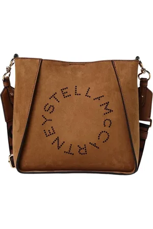 Stella McCartney Torebki, Kobieta, brązowy, ONE SIZE, Zamsz, Kobiecza Torba na Ramię z Zamszu