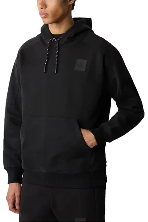 The North Face Bluzy, Mężczyzna, Czarny, L, Bawełna, Czarna bluza z kieszenią kangurką