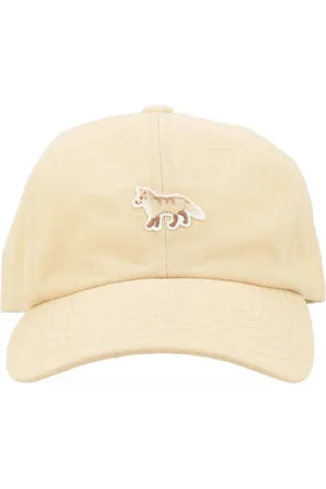 Maison Kitsuné Akcesoria, Mężczyzna, Beżowy, ONE SIZE, Czapka Baby Fox w Białym