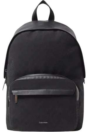 Calvin Klein Torebki, Mężczyzna, Czarny, ONE SIZE, Klasyczny Plecak Monogram Stylowy Design